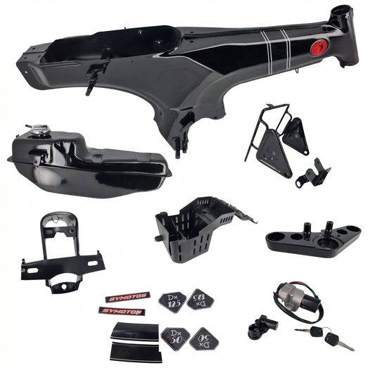 Complete Dax-type frame with 6 liter tank and accessories 