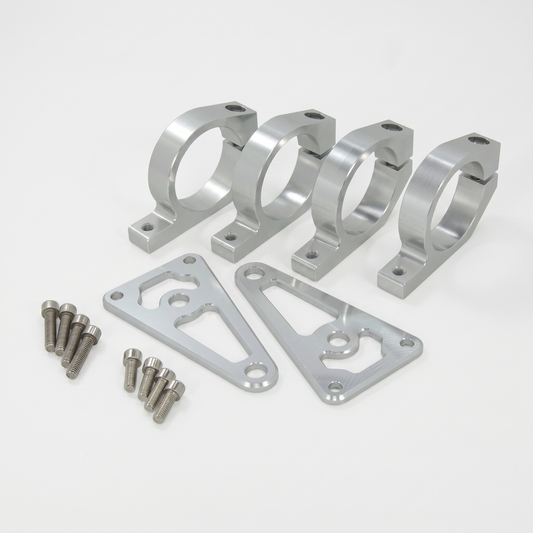Lichtbeugels 30mm - 31mm CNC zilver voor montage op alle 30-31mm voorvorken