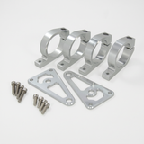 Supports de phare 45mm CNC argent pour montage sur fourches avant USD (45mm)