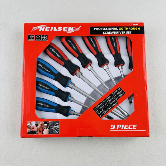 Neilsen 9-teiliges Schlagschraubendreher-Set (Pound Thru)