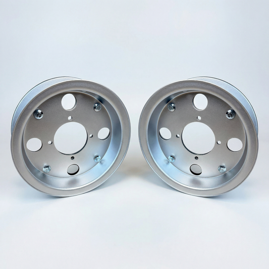 Monkey velgen 2.50 x 8 inch twee stuks - zilverkleurig