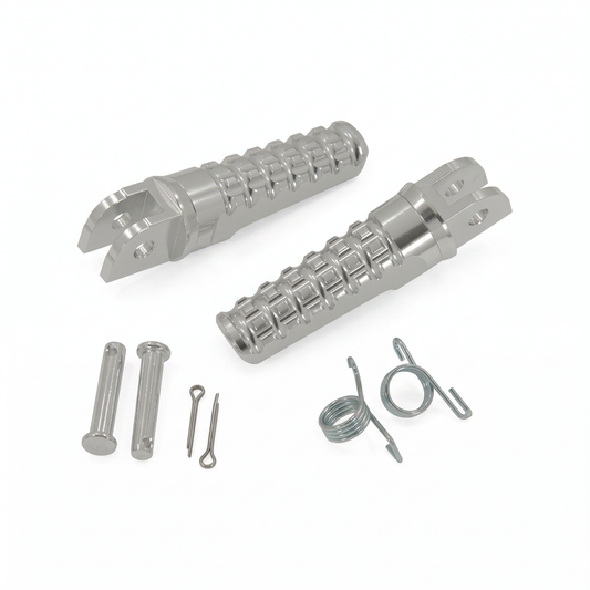 Fußrasten geeignet für Dax und Monkey silberfarben 