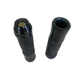 CNC black handles with bar-end for 22mm handlebars. 