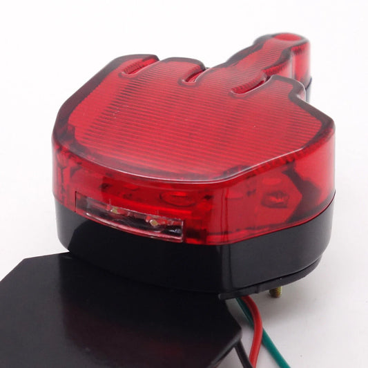 Universal red taillight Middle finger (with brake light and license plate holder) 