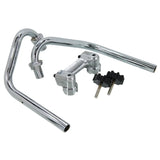 Ensemble de direction de type original - Argent / Chrome pour Honda, Skyteam, Zhenua,... Dax 