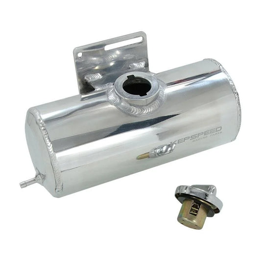 Kepspeed side tank extra fuel tank 1L round. Left side silver 