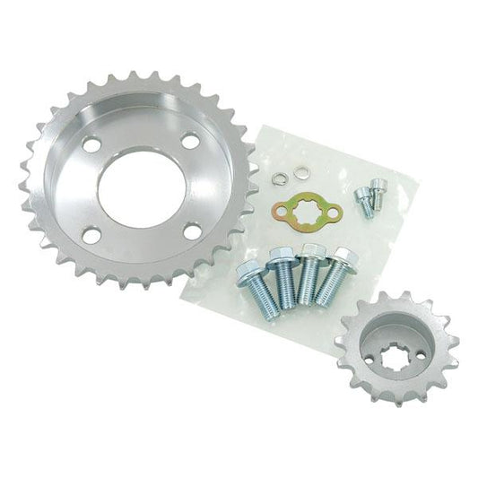Dax off set sprocket set 15T - 32T suitable for 420 chain 