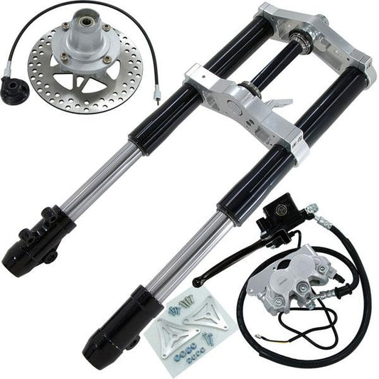 Vorderradgabel USD Dax 40mm 4 Kolben schwarz und Chrom 